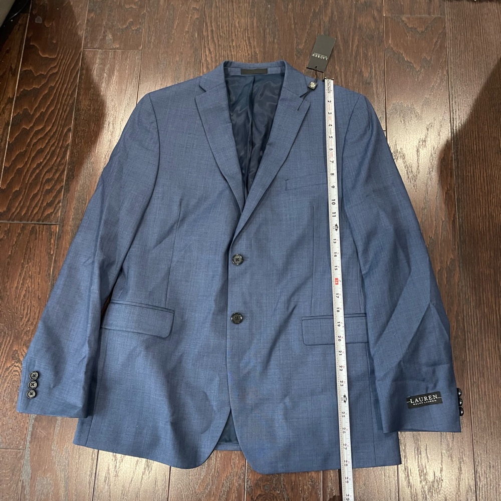 Lauren Ralph Lauren Blayton Blue Plaid Big Boy Suit Blazer Jacket Size 20R NEW - Picture 3 of 7